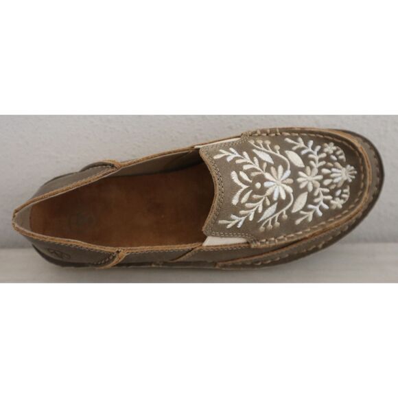 Ariat 10034098 Women's Sz 7B Brown Suede Cruiser Embroidered Slip-On Shoes - Picture 5 of 13